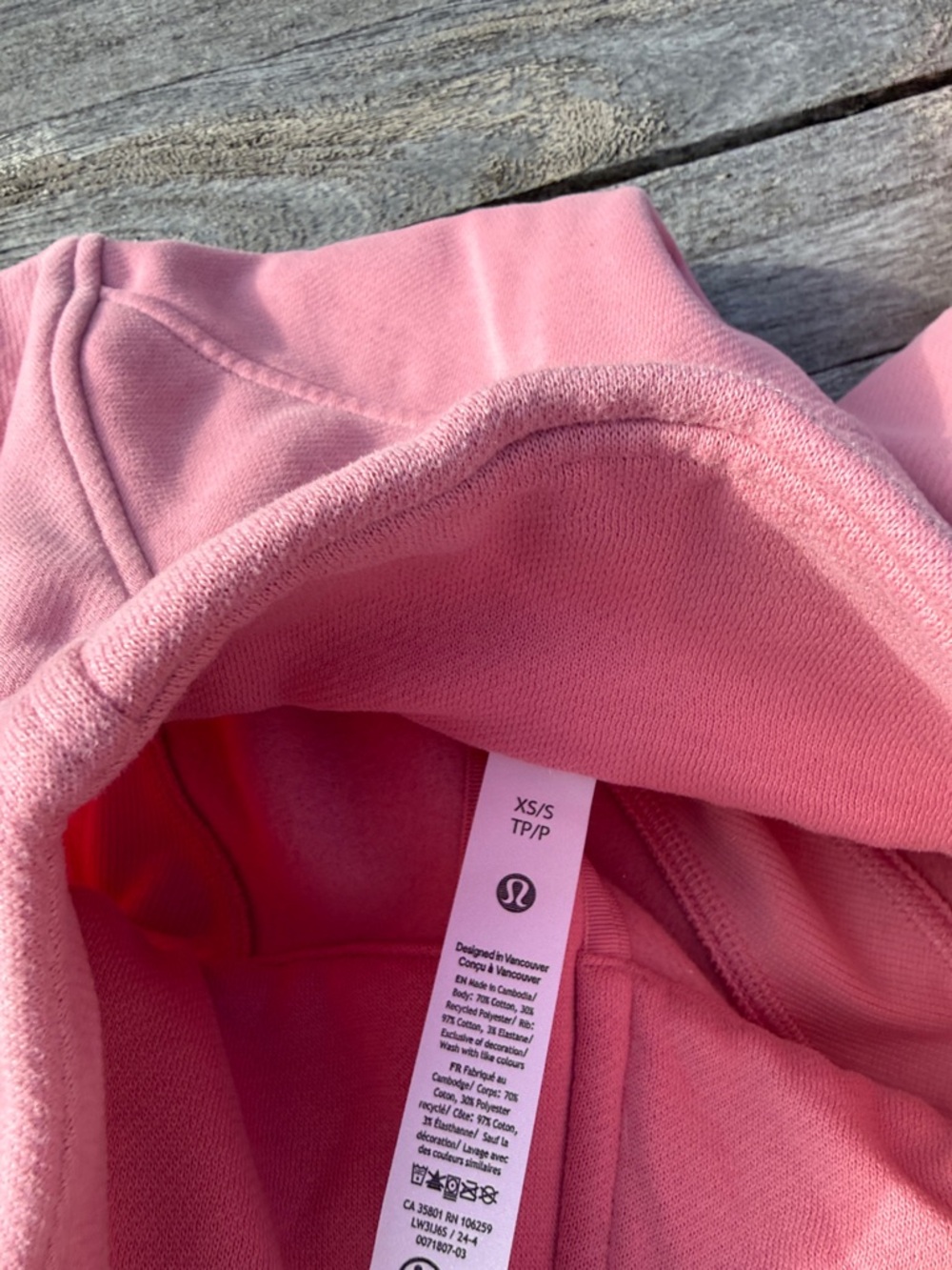 Lululemon Scuba Oversized Funnel Neck Pink Tide XS/S NWT Half Zip Sweatshirt - Picture 6 of 6